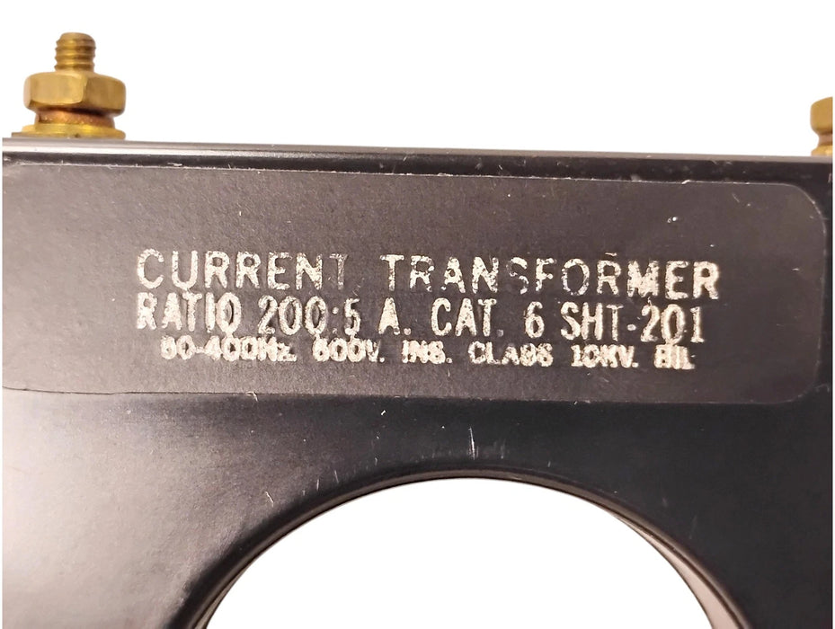 Electro-Meters 6SHT-201 600 V AC 200:5 A Current Transformer