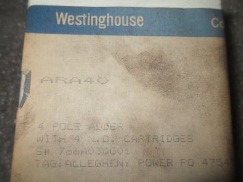 1 WESTINGHOUSE ARA40 4 POLE ADDER