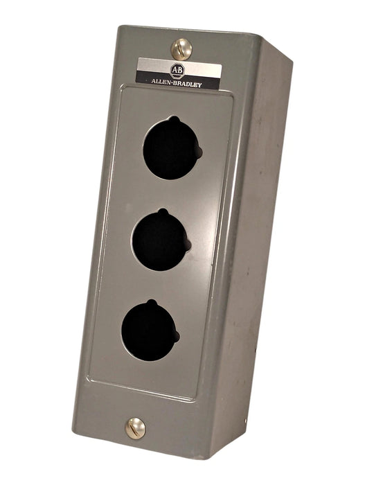 Allen-Bradley 800H-3HZ Series L Pushbutton Enclosure w/ 3-30 mm Button Spaces