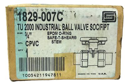 Spears 1829-007C 3/4 in CPVC Ball Valve w/ EPDM O-ring and SAFE-T-SHEAR ® Stem