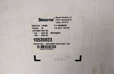 Stearns 108701200GPF 1-3/8 in Bore 115/230 V 10 lb-ft Self-Adjusting Disc Brake