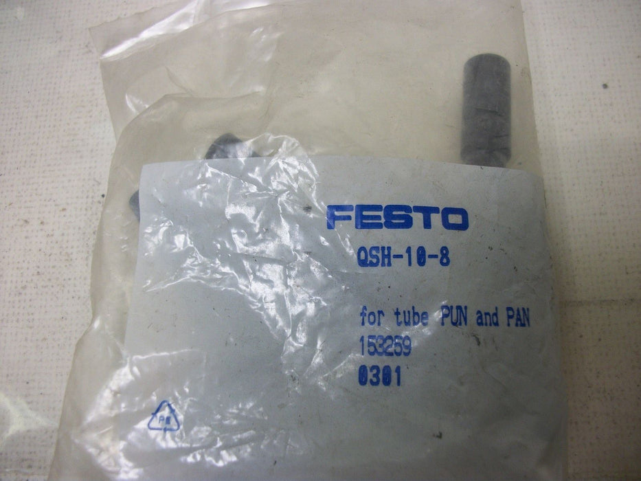 10 Festo Adapter Push In Sleeve QSH-10-8