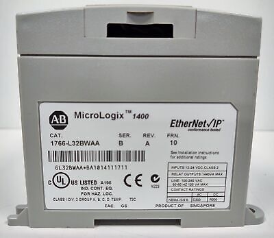 Allen-Bradley 1766-L32BWAA Ser B MicroLogix 1400 PLC I/O Module w/ Ethernet‚àöIP