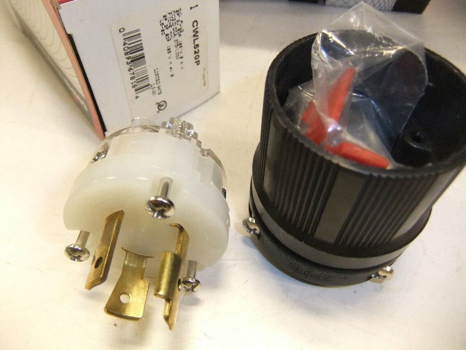 4 Cooper Plugs 20A 125V 2P3W H/L BW CWL520P