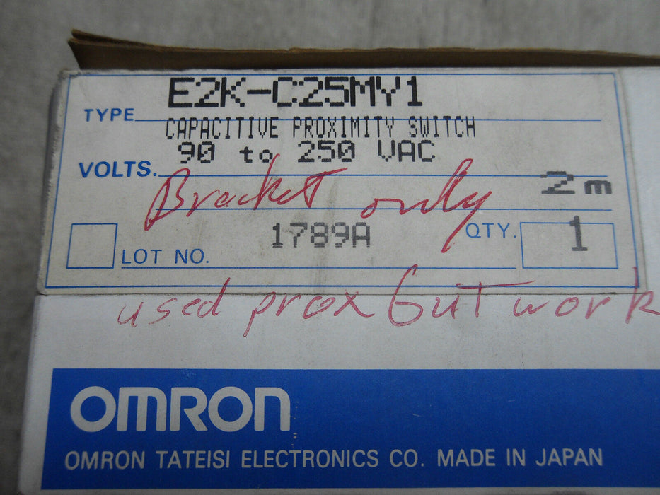 Omron E2K-C25MY1 Capacitive Proximity Switch 90-250 Vac