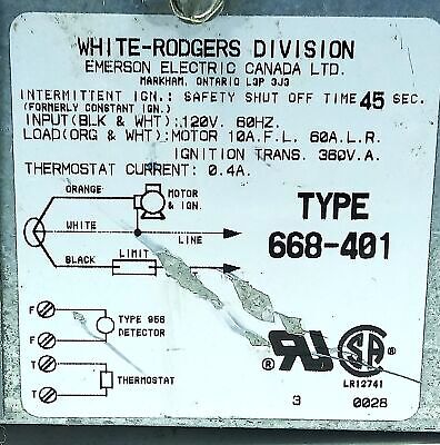 White Rodgers 668-401 Oil Burner Control