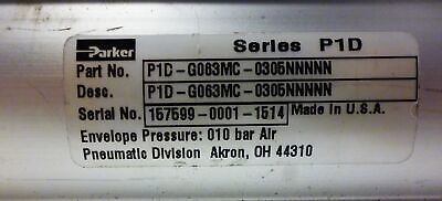Parker P1D-G063MC-0305NNNNN Pneumatic Cylinder