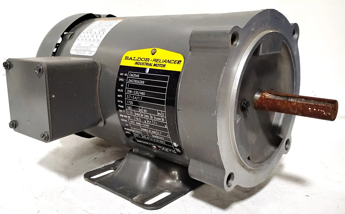 Baldor CM3546 230/460 V 1 HP 1725 RPM 56C TEFC Motor