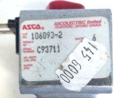 ASCO 106093-2 6W 24V AC Solenoid Valve