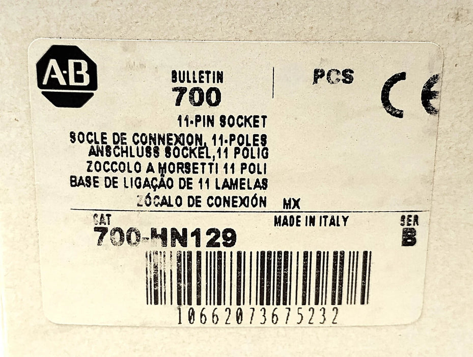 Allen-Bradley 700-HN129 11-Pin Relay Socket for 700-HR Series Relays