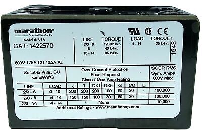 Marathon 1422570 2 Position Barrier Terminal Block