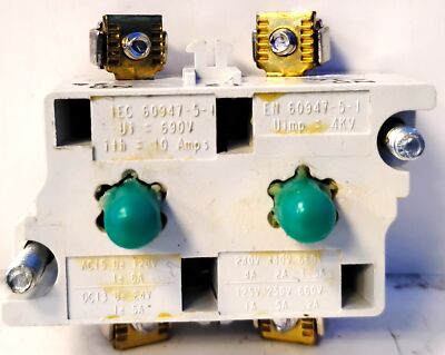 Eaton 10250T2 600 V 2NO Contact Block for 10250 Pushbutton Switches
