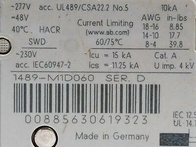 Allen-Bradley 1489-M1D060 Circuit Breaker