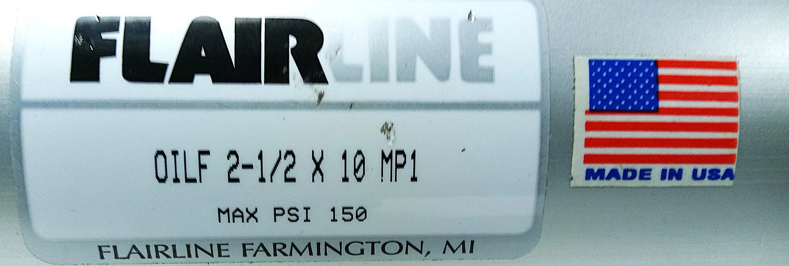 Flairline OILF212X10MP1 OILF 2-1/2X10 MP1 Double-Acting Cylinder w/ Pivot Mount