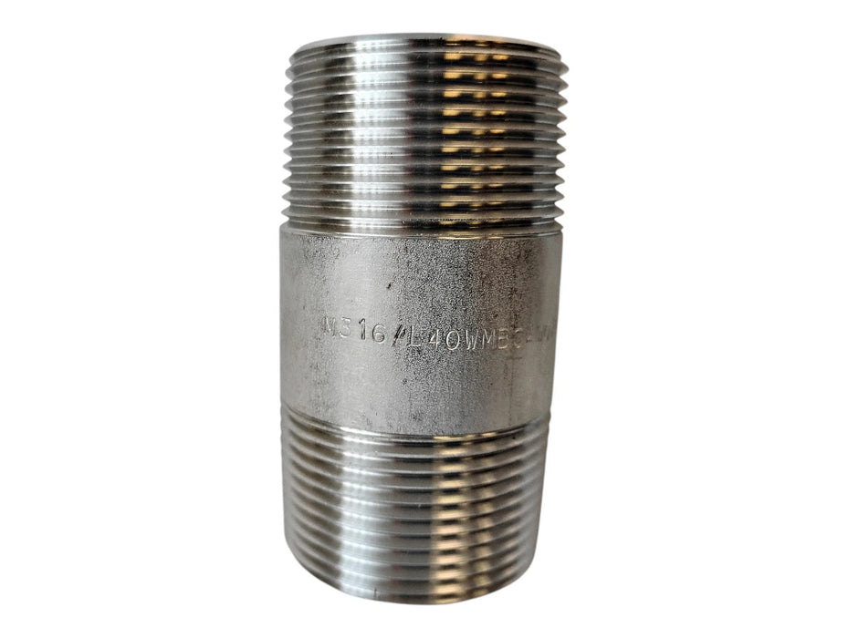 Merit Brass 6020-300 1-1/4" x 3" L 316 SS Pipe Nipple