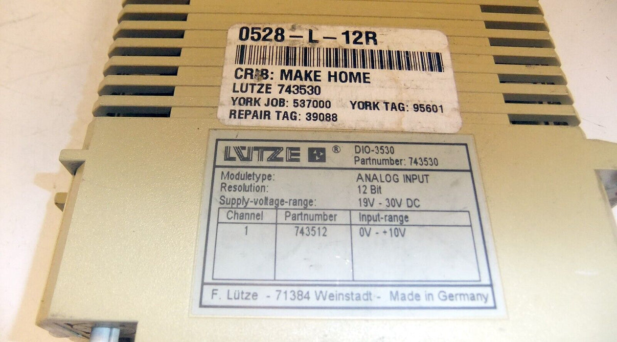 Lutze Analog Input 743530