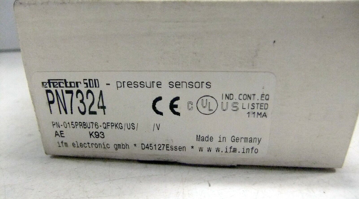 IFM Efector Pressure Sensor PN-015PRBU76-QFPKG/US//V