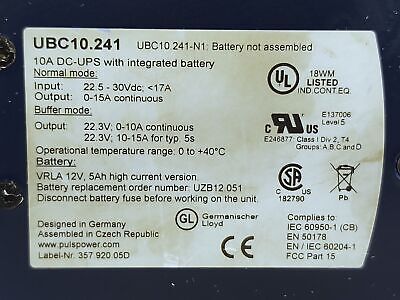 PULS UBC10.241 Uninterruptible Power Supply