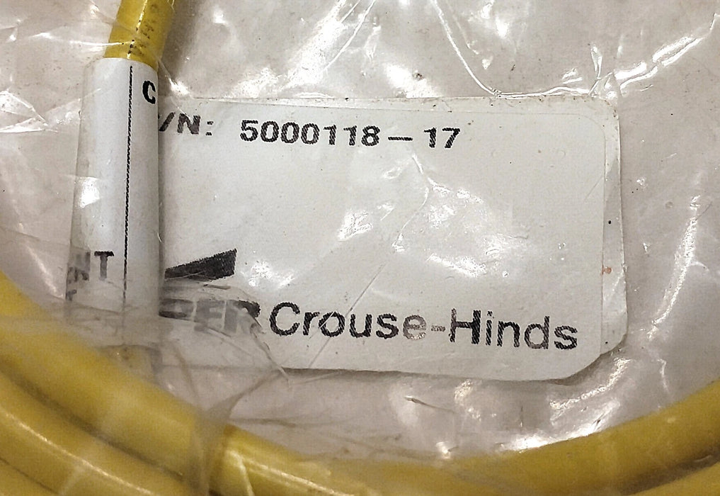 Crouse-Hinds 50002118-17 300 V 2 A PLC Cable w/ One 4-Pin Circular Connector