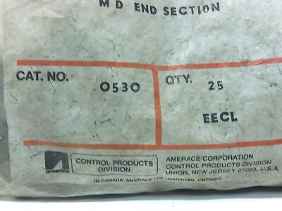 Buchanan TE Connectivity 0530 M D End Section for Terminal Blocks