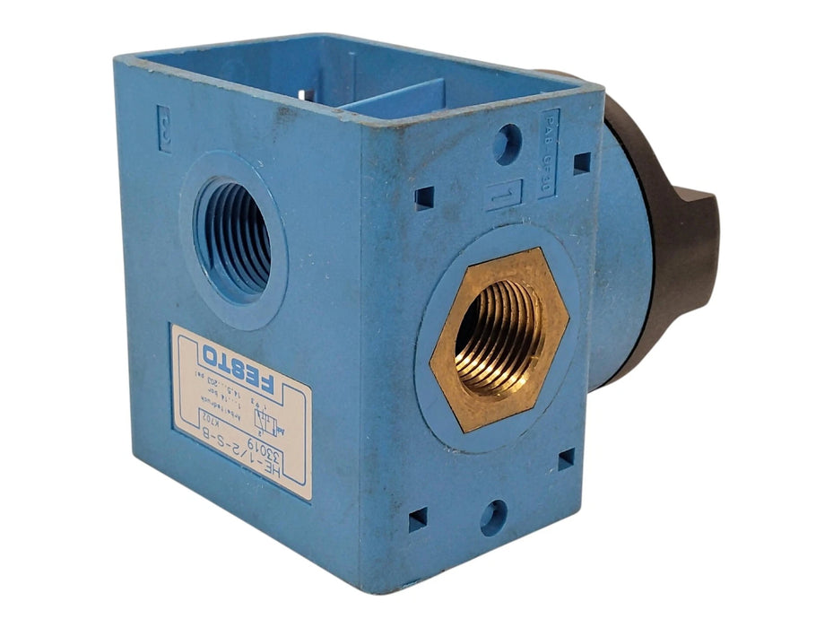 Festo HE-1/2-S-B 33019 14.5-203 psi Manual Valve