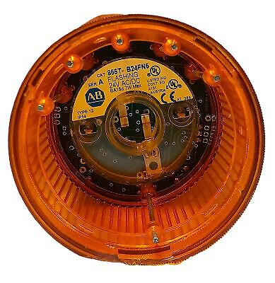 Allen-Bradley 855T-B24FN5 24 V AC/DC Amber Flashing Stacklight No Bulb