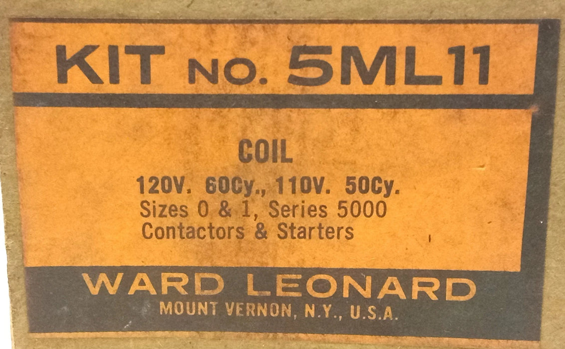 Ward Leonard 5ML11 110/120 V AC Coil for Size 0 and 1 Series 5000 Contactors