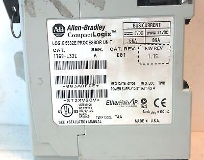 Allen-Bradley 1769-L32E 750KB CompactLogix EtherNet Processor Controller Module