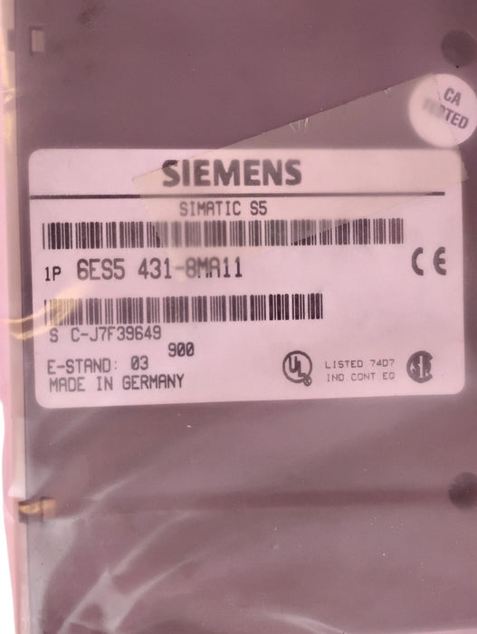 Siemens 6ES5 431-8MA11 24 V DC SIMATIC S5 Digital Input Module
