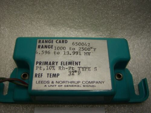 Leeds & Northrup 650042 Range Card 1000-2500 Degrees