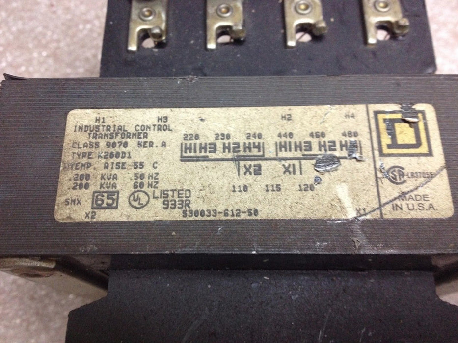 Square D 9070K200D1 transformer