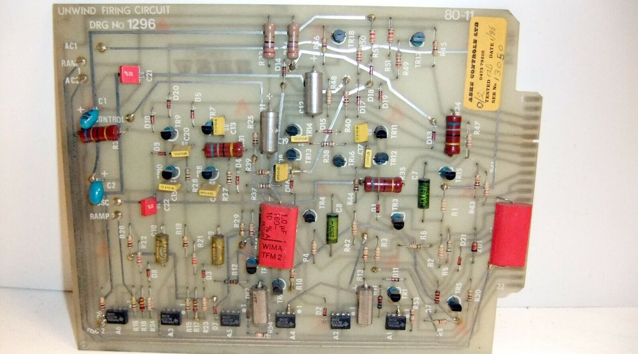 Ashe Controls 8011 Unwind Firing Circuit Board