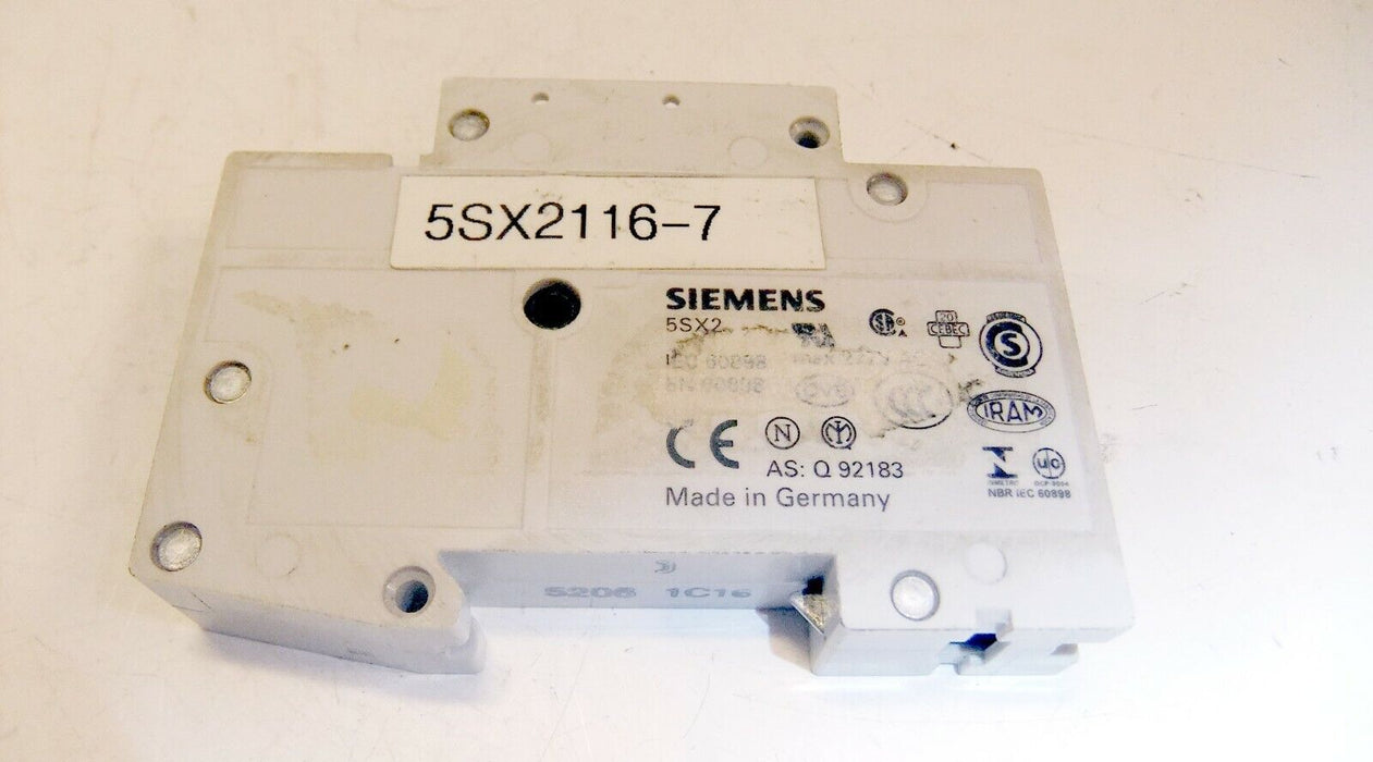 Siemens Miniature Circuit Breaker MCB 5SX2116-7