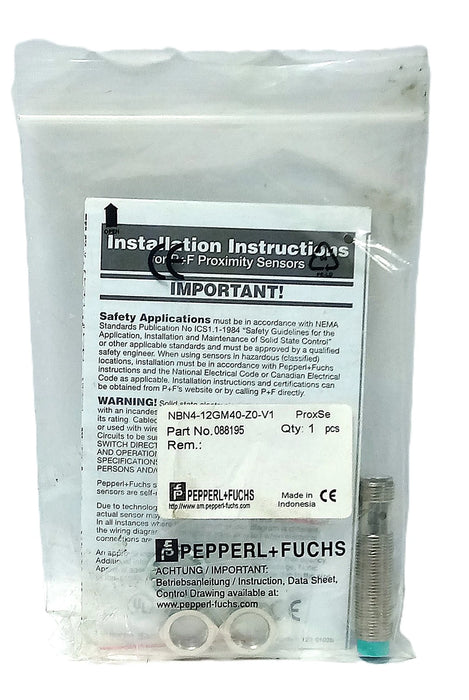 Pepperl Fuchs NBN4-12GM40-Z0-V1 088195 5-60 V DC Inductive Proximity Sensor