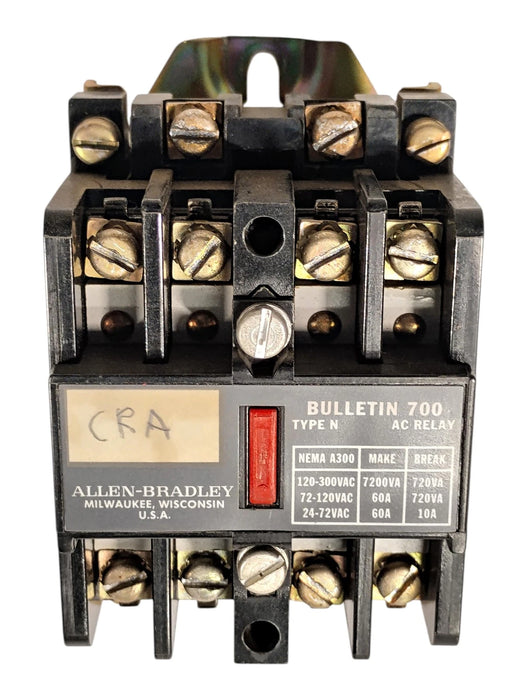 Allen-Bradley 700-N400A1 Series C 300 V AC 10 A Type N Relay w/ 110/120 VAC Coil