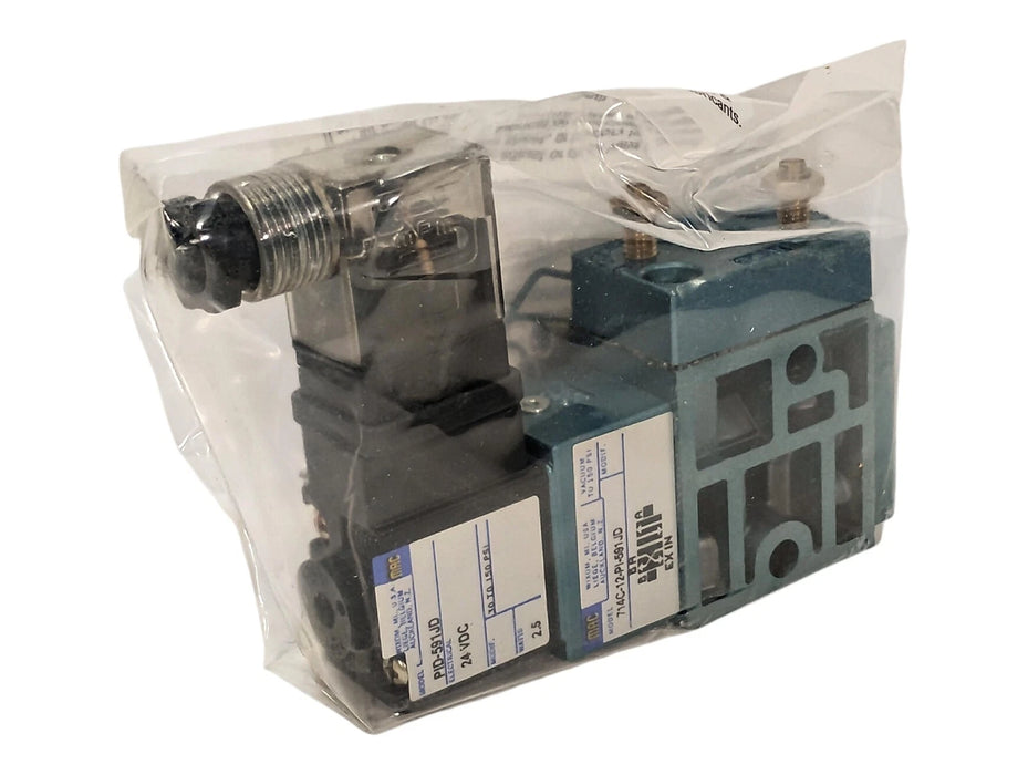 MAC Valves 714C-12-PI-591JD 24VDC 150 PSI 4-Way Pneumatic Solenoid Valve