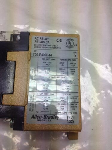 Allen-Bradley 700-P400B44 Series D Ac Relay