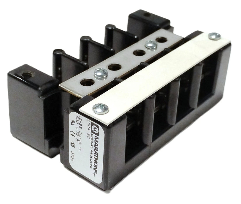 Marathon 1504SC 600 V 75 A Panel Mount Barrier Terminal Blocks