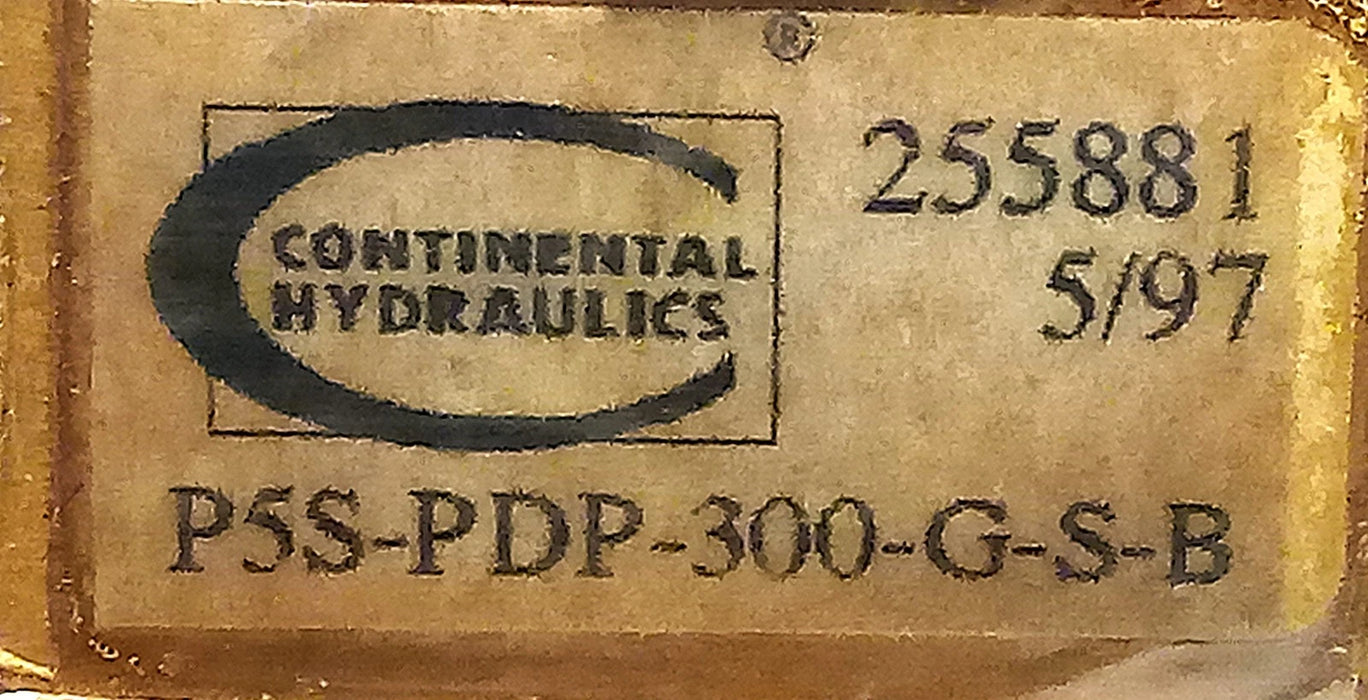 Continental Hydraulics P5S-PDP-300-G-S-B Hydraulic Reducing Valve
