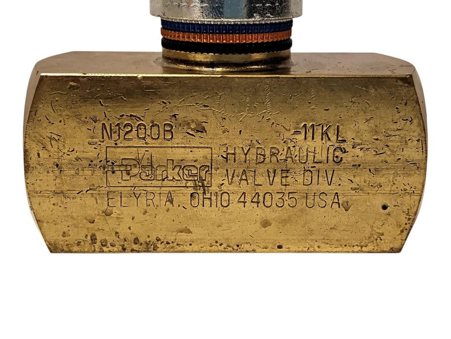 Parker N1200B COLORFLOW 2000psi 25GPM 3/4 in Manual Hydraulic Flow Control Valve