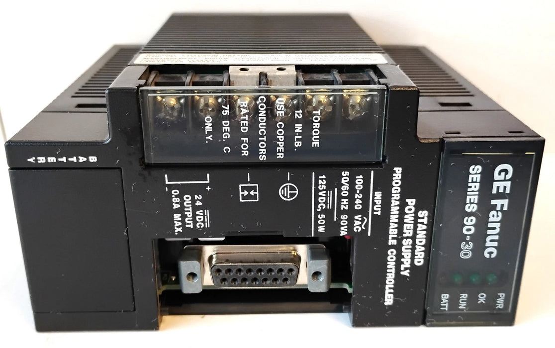 GE Fanuc IC693PWR321 IC693PWR321W 120/240 VAC 125 VDC Series 90-30 Power Supply