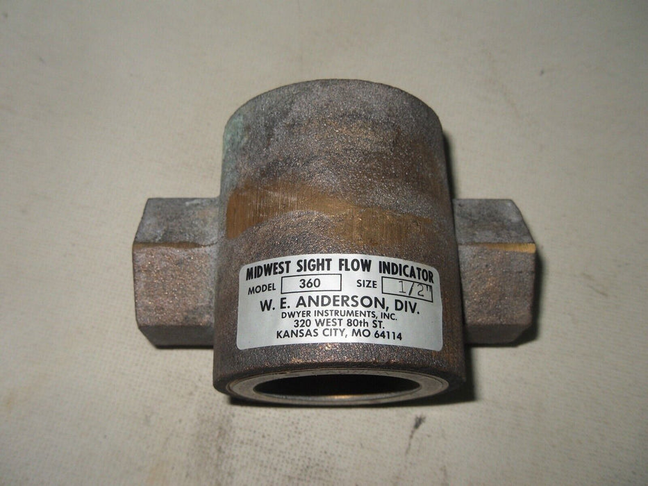 WE ANDERSON Midwest Sight Flow Indicator Model 360 1/2"
