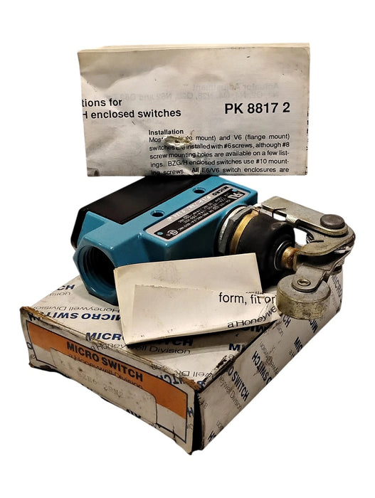 Micro Switch BZE6-2RN2 250 V AC 15 A Roller Plunger Limit Switch