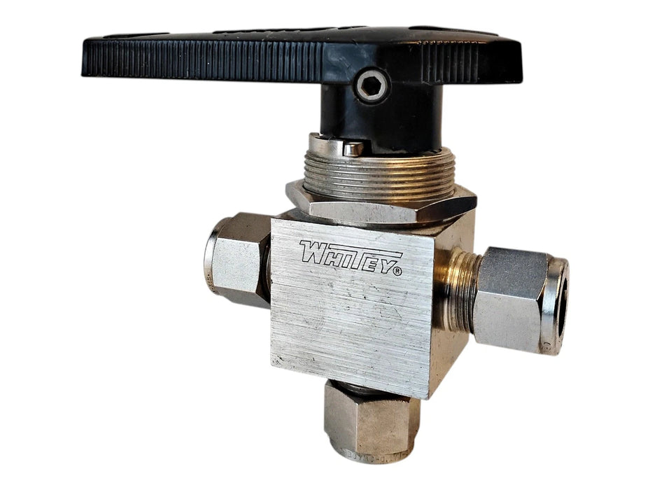 Whitey SS-45XS8 1/2" 3-Way Stainless Steel Ball Valve