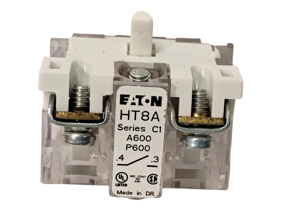Eaton HT8A Ser C1 600 V AC 12 A 1 NO Contact Block for 30.5 mm Pushbutton Switch