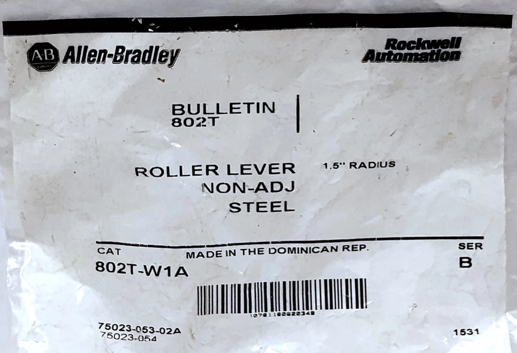 Allen-Bradley 802TW1A Steel Roller Lever Arm for Rotary Gear Limit Switch
