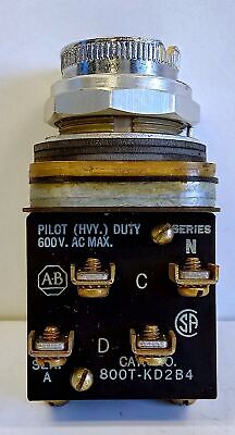 Allen-Bradley 800T-KD2B4 Black Flush Operator Momentary Pushbutton