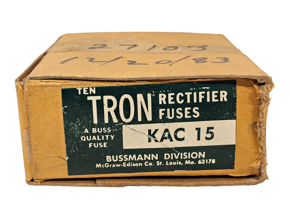Bussmann KAC-15 600 VAC 15 A Current-Limiting Fast-Acting Rectifier Fuses