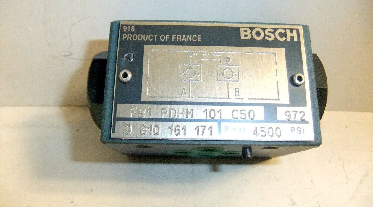 Bosch FB1 PDHM 101 C50 Check Valve