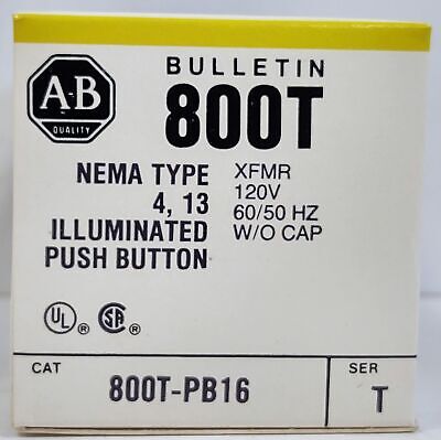 Allen-Bradley 800T-PB16 120 V Illuminated Push Button
